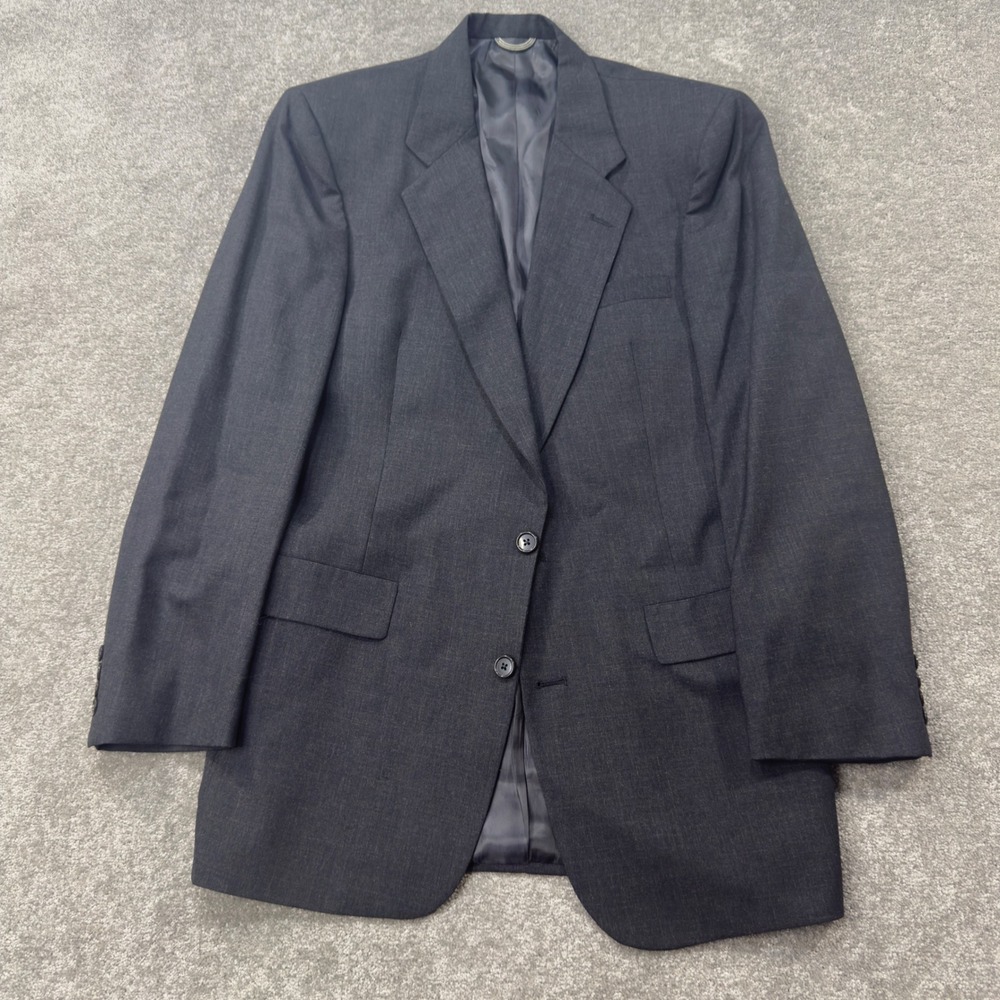 Christian Dior‎ Blazer Mens 41L Charcoal Grey VTG Monsieur Suit Jacket USA Made